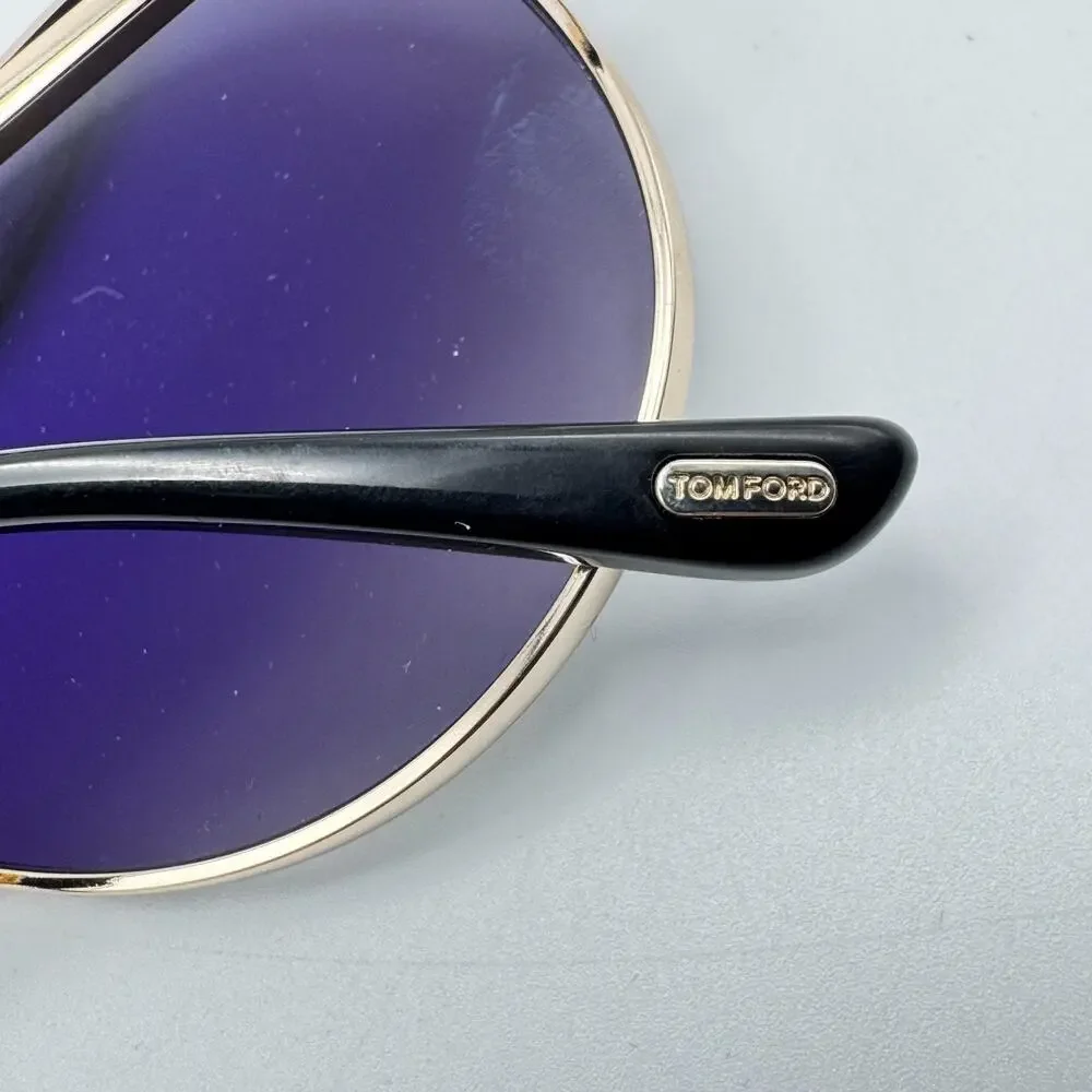 Tom Ford Sunglasses Clark TF823 28D Rose Gold Aviator Polarized Gray Lens 59mm